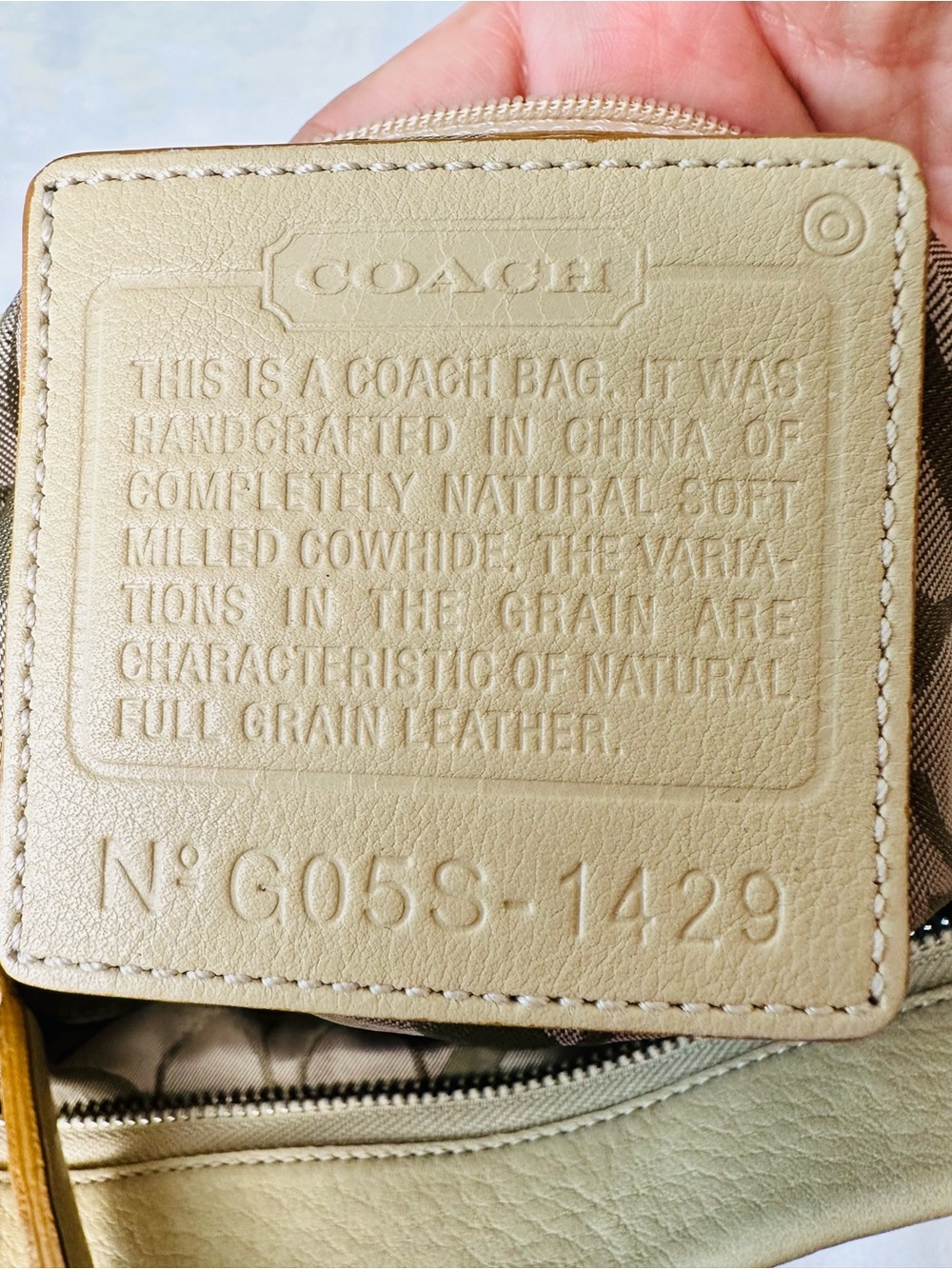 Vintage Coach Hobo Pebbled Leather Shoulder Bag - Picture 7 of 9